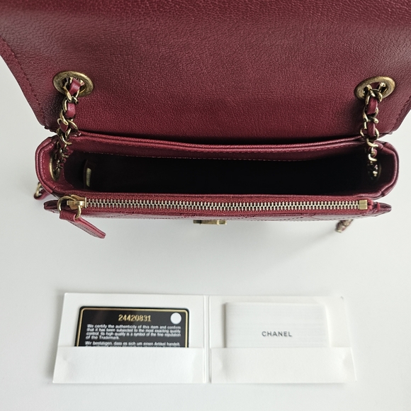 New Unused Chanel Bordeaux Coco Two-way Bag - Picture 11 of 14